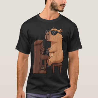 Cavia die pianomuziek speelt Schattige meisjes T-shirt
