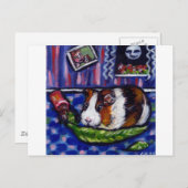 Cavia eet het plant van moeder briefkaart (Voorkant / Achterkant)