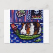 Cavia eet het plant van moeder briefkaart (Voorkant)