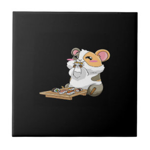Cavia Eten Sushika Cavia Kawaii Tegeltje