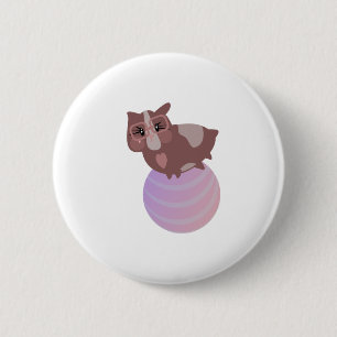 Cavia Fitness Grappig Ontwerp Ronde Button 5,7 Cm