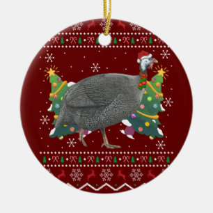 Cavia Fowl Xmas Gift Ugly Guinee Fowl Bird Keramisch Ornament