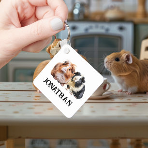 Cavia Gepersonaliseerd Sleutelhanger