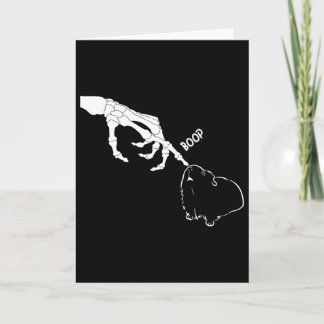Cavia Griezelige Skelet Hand Boop Grappig Spooky H Kaart