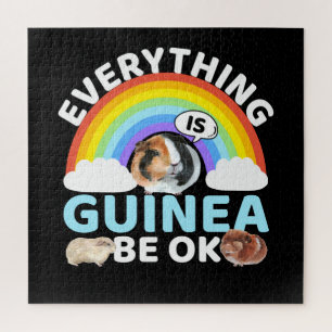cavia-guinea komt in orde, bemoediging legpuzzel