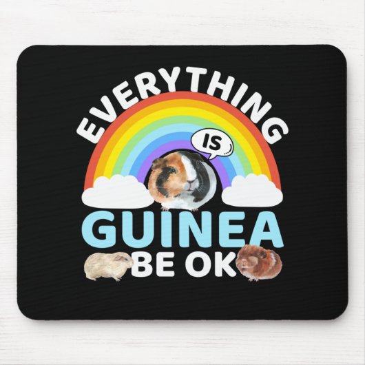 cavia-guinea komt in orde, bemoediging muismat (Voorkant)