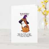Cavia Halloween Kaart (Gele Bloem)