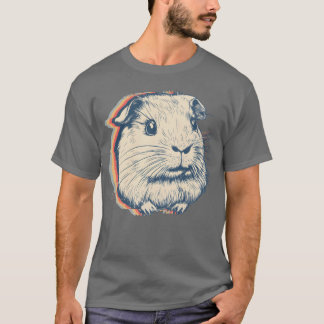Cavia Huisdier Retro Lijn Kunst jongen T-shirt