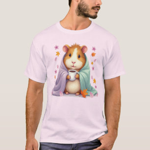 Cavia in een deken Herfst Kersenbloesem gif T-shirt