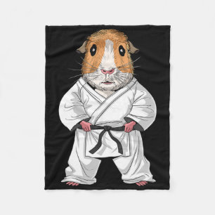 Cavia Karate Ninja Jiu-jitsu Taekwondo Vechtkunst Fleece Deken