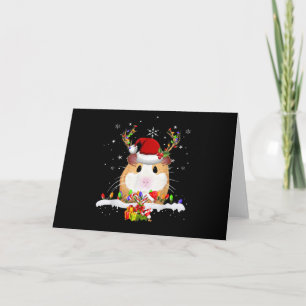 Cavia Kerst Rendier Kerstlichten Kaart