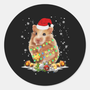 Cavia Kerstboom Kerstmis Xmas Dier Cadeaus Ronde Sticker