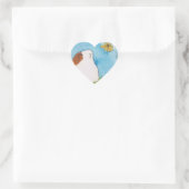 Cavia met bloemenhart sticker (Tas)