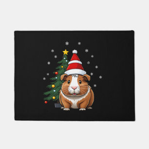 Cavia met kerst deurmat