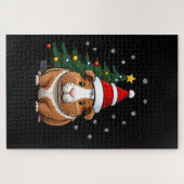 Cavia met kerst legpuzzel (Horizontaal)