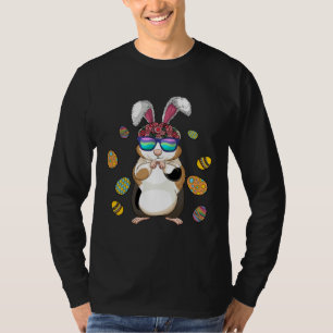 Cavia met knappe konijnenoren Fijne Pasen T-shirt