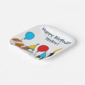 Cavia Pig. en Balloons Birthday Party Papieren Bordje (Gebogen)