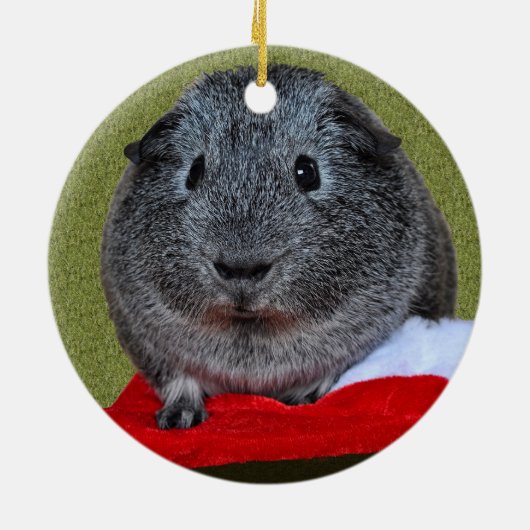 Cavia Pig Kerstmis Keramisch Ornament (Achterkant)