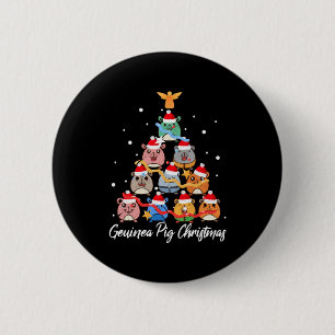 Cavia Pig Kerstmis Ronde Button 5,7 Cm