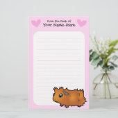 Cavia Pig Love Briefpapier (Staand voorkant)