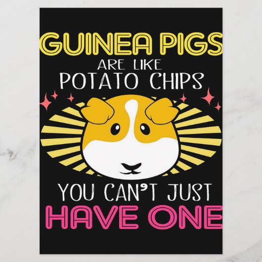 Cavia Pig Potato Chip Funny Pet Owner Gift Ideeën Menu (Voorkant)