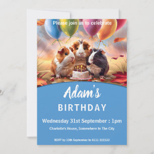 Cavia Pigs Birthday Kaart