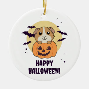 Cavia Pumpkin Zoete Dieren Gelukkig Halloween C Keramisch Ornament