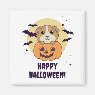 Cavia Pumpkin Zoete Dieren Gelukkig Halloween M Magneet