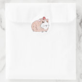 cavia ronde sticker (Tas)