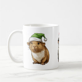 Cavia Schattige in Christmas Vibes Xmas Santa Koffiemok