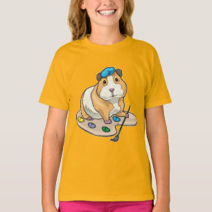 Cavia Schilder Schilderkwast Schilderen T-shirt
