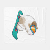 Cavia Snowboarder Snowboard Fleece Deken (Voorkant (Horizontaal))