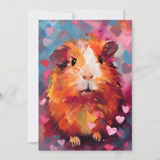 Cavia Valentijnsdag Feestdagenkaart (Voorkant)