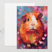 Cavia Valentijnsdag Feestdagenkaart (Voorkant / Achterkant)