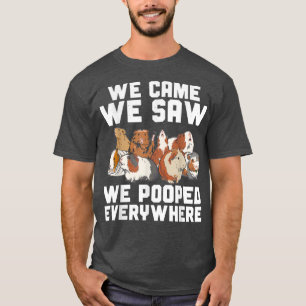 Cavia We Kwamen We Zagen We Poepsten Harige Aardap T-shirt
