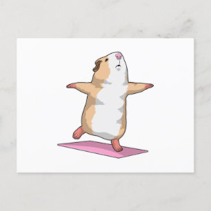 Cavia Yoga Meditatie Fitness Briefkaart