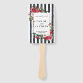 Caviar Black Wedding Hand Fan Handwaaier (Voorkant)