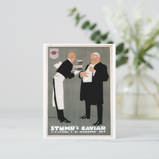 Caviar Fish Food and Art van Stuhr Briefkaart (Staand voorkant)