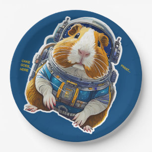 Cavia's in de ruimte! Retro Astronaut Explorer Papieren Bordje