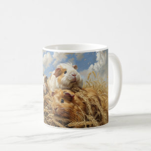 Cavia's in een Wheatfield Coffee Mok