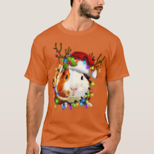 Cavia's met kerstverlichting voor de rendierziekte t-shirt