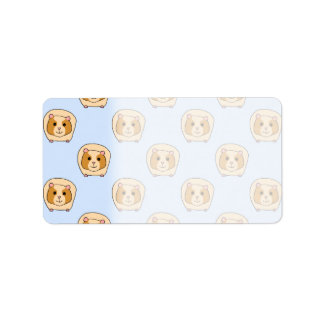 Cavia's op blauw. etiket