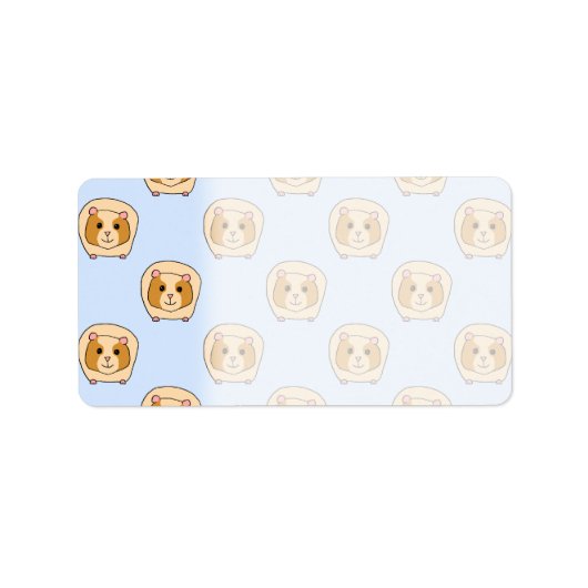 Cavia's op blauw. etiket (Voorkant)