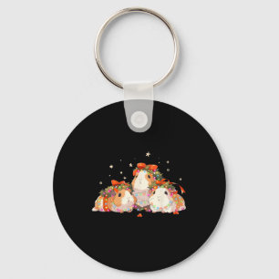 Cavia's verstrikt in kerstverlichting Cavia Sleutelhanger