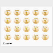 Caving Chick Ronde Sticker (Vel)