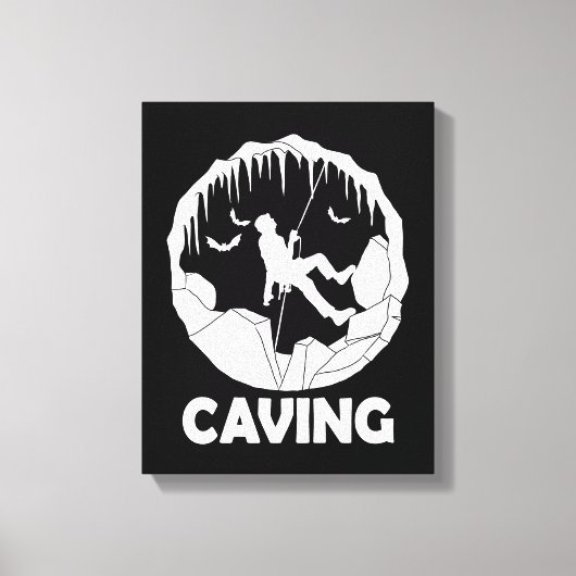 Caving - Speleology Cave Exploration Canvas Afdruk (Voorkant)