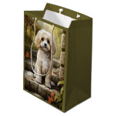 Cavodle/Cavapoo gepersonaliseerd Medium Cadeauzakje (Achterkant Gekanteld)