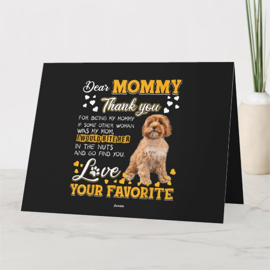 Cavoodle Beste mama bedankt dat je mijn mama bent Kaart (Achterkant)