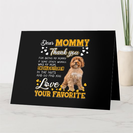 Cavoodle Beste mama bedankt dat je mijn mama bent Kaart (Voorkant)