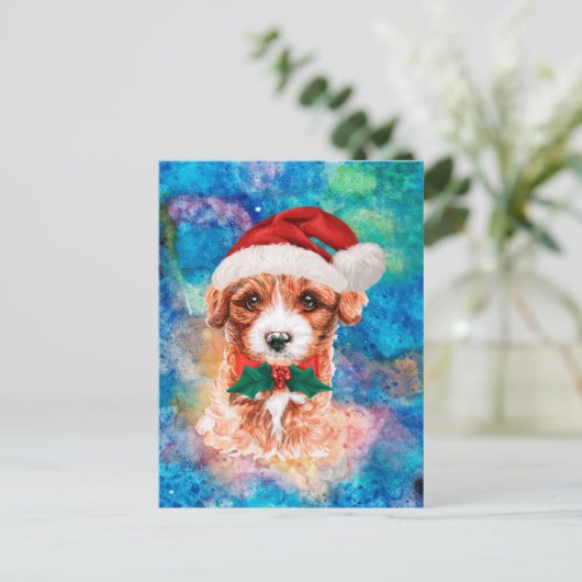 Cavoodle Breed Dog Kerstmis Feestdagenkaart (Staand voorkant)